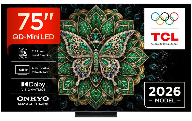 TV TCL 75" QD-MiniLED 75C6K Pro - 4K Ultra HD, Google TV, 144 Hz, Altavoces 40W, HDR10