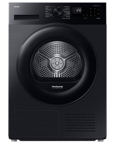 Secadora Bomba Calor Samsung DV90DG52A0ABEC - 9 kg, Clase C, 14 Programas, Display, Negro