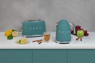 TOST. SMEG TSF01EGMEU 2R CORTO VERDE MATE 950W