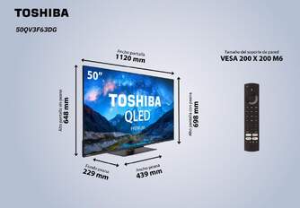 TV TOSHIBA 50%%%quot; 50QV3F63DG UHD QLED SMART TV ALLM