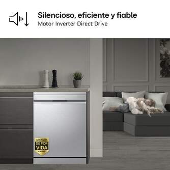 LVJ. LG DF375HVS 3%%%#186;B 6P 60CM QUADWASH INOX