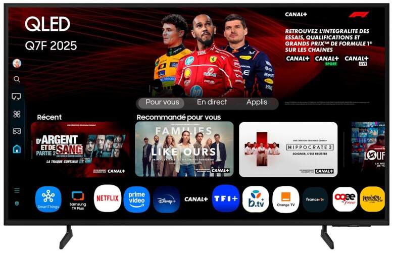 TV Samsung 43" QLED TQ43Q7F - 4K Ultra HD, Q4 AI Processor, Smart TV Tizen, 20 W RMS, HDR10+