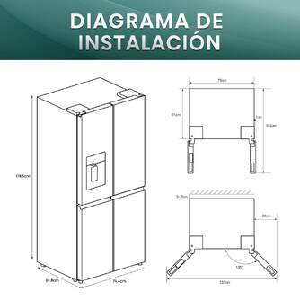 FRI. HISENSE RQ5P470SYID 179x80x70 4P NF INOX DISP