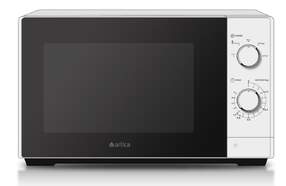 Microondas Artica AMW210W - 20 L, 700 W, Control Giratorio, Luz LED Interior, Blanco