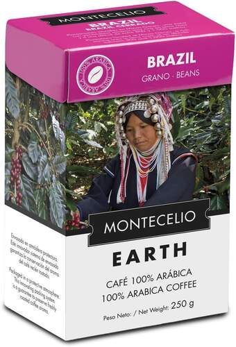 Café en grano Montecelio Brasil 100% Arábica - 250 g