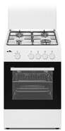 Cocina gas Butano Artica AKF5055W - 4 Fuegos, 50x56cm, Termopar Seguridad, Doble Vidrio, Blanca