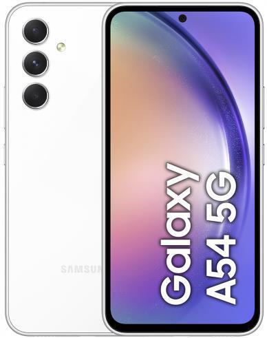 Samsung Galaxy A54 5G 8/256GB Blanco - 6.4" FHD+ 120Hz, Exynos 1380, NFC, 50+12+5/32Mpx, 5000mAh 25W