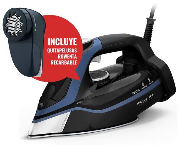 Plancha Rowenta DW9411D1 + Quitapelusas JA7002D1 - 3000W, Vapor 45-250gr/min