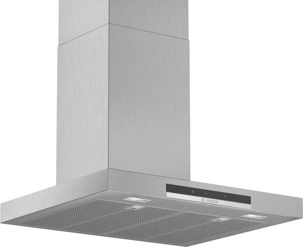 Campana Decorativa Bosch DWB67IM50 - 60cm, 64dB, 752m3/h, 3+1 Potencias, Acero Inox