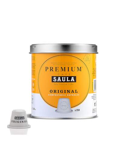 Estuche Saula 30338139  Original - Compostable, 20 cápsulas, compatible con Nespresso, arábica