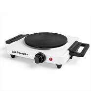Hornillo Orbegozo PE2715 - 1 Zona, 1500 W, 185 cm, Temperatura Regulable, Negro, Blanco