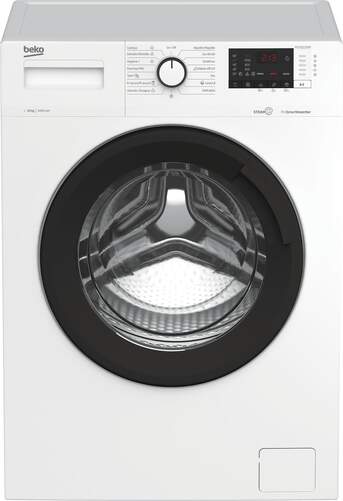 Lavadora Beko WTA 10712 XSWR - 10 kg, 1400 rpm, Clase B, 15 Programas + Vapor, Motor Inverter