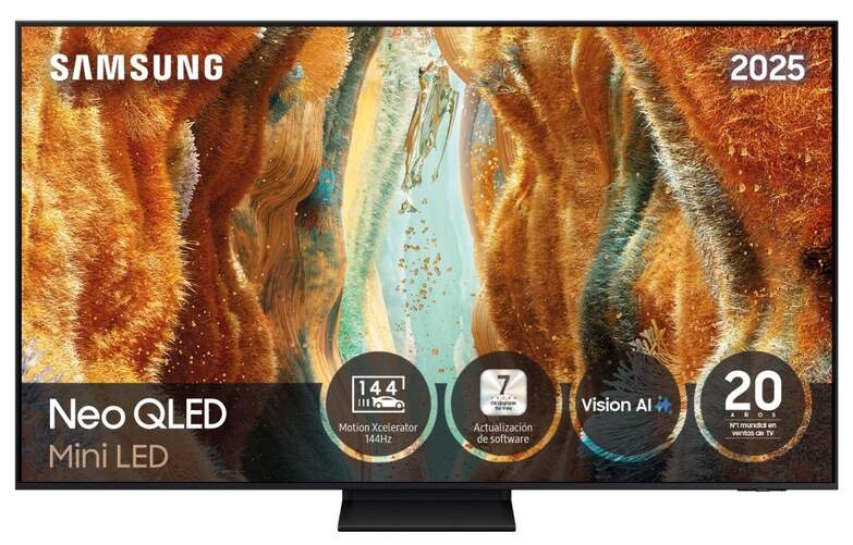TV Samsung 85" NeoQLED TQ85QN74F - 4K Ultra HD, Smart TV Tizen, 120 Hz, Sonido Adaptivo 20 W, HDR10+