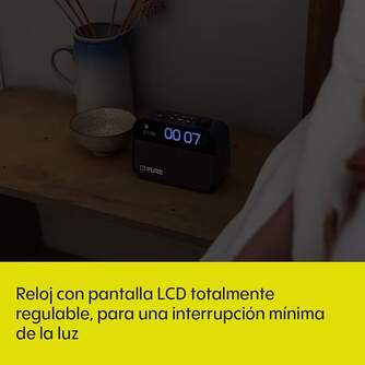 RELOJ DESPERTADOR PURE MOMENT BLACK BT LUZ NOCT