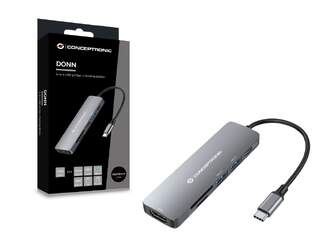DOCKING CONCEPTRONIC HUB 6 IN 1 ALUMINIUM USB 100W