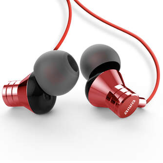 AURICULARES AIWA ESTM50RD CONEX 3,5 MICRO RED