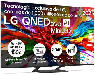 TV LG 75%%%quot; 75QNED93A6A UHD QNED EVO MINILED ALFA8