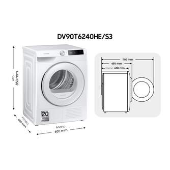 SECADORA SAMSUNG DV90T6240HE 9K BC BCA DSP WIFI