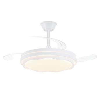 VENTILADOR TECHO CRISTAL PRIUS RETRAC 30W APP WH