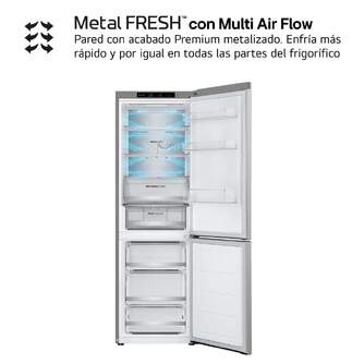 FRICOM. LG GBV5140CPY 186x60 METALFRESH INOX