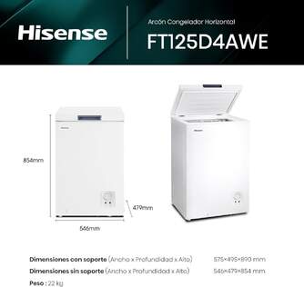 CONG.HOR HISENSE FT125D4AWE 86x55 95L CICLICO BCO