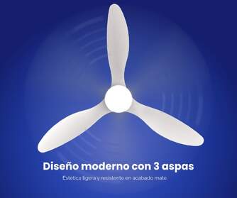 VENTILADOR TECHO ARTICA AVTECH18B BCO 18W 132 CM