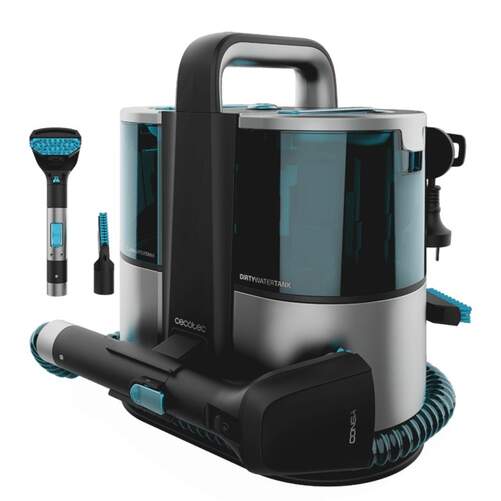 Aspirador Tapicería Cecotec Conga 4000 - Manguera 1,2 m, 400 W, asa de transporte, Negro y Azul