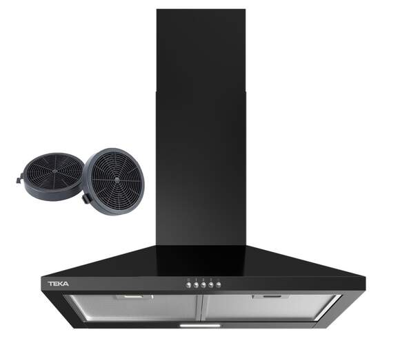 Campana extractora Teka DBB74140 - 70cm, Dise&ntilde;o piramidal, 400 m3/h, 3 velocidades, 67 dB, Inox