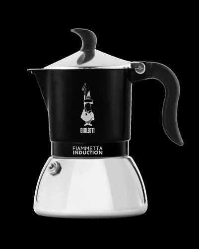 Cafetera Italiana Bialetti Fiammetta - Inducción, 2 Tazas, Negro