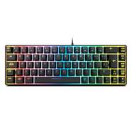 Teclado Krom Kalista - Luces LED RGB, Teclado de membrana, sin teclado num&eacute;rico