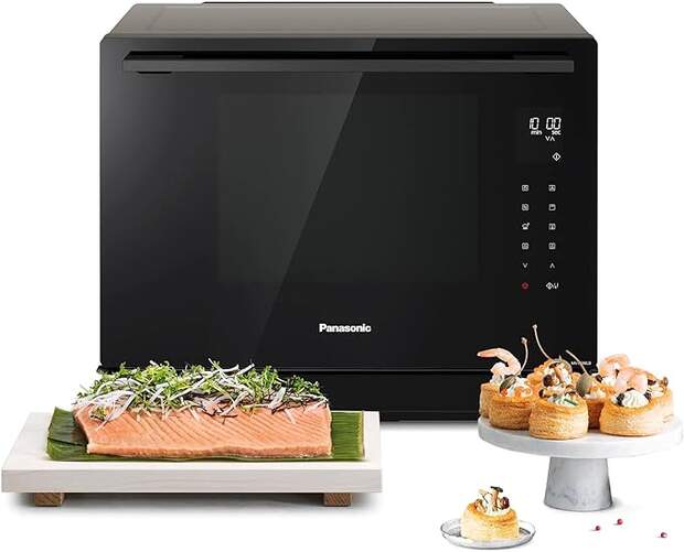 Microondas Panasonic NNCS88LBEPG - 4 En 1, 31 L, Vapor, Convección, Grill, Negro