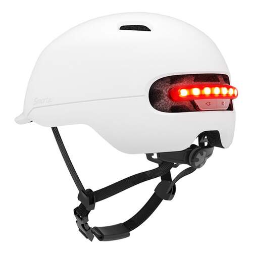 Casco Smart4u Blanco SH50U-WH-M - Sensor Ca&iacute;das y frenada + SOS, Luz LED, IPX4