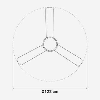 VENTILADOR TECHO U.BLUE VENTO6048T DC 122CM WIFI T