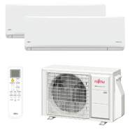 Kit Aire Acondicionado Multi Fujitsu 2x1 ASY3525U11MIKN - Clase A++/A+, 2150/2924 frig/h, Blanco