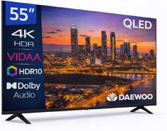 TV Daewoo 55" QLED 55VB56QV - 4K Ultra HD, Smart TV VIDAA, Dolby Audio 20W, HDR10