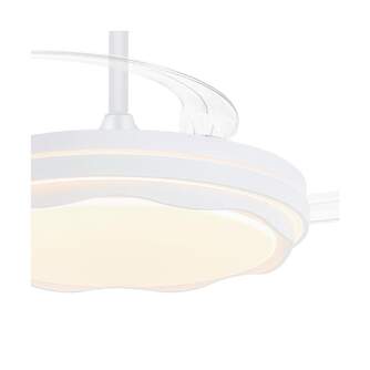 VENTILADOR TECHO CRISTAL PRIUS RETRAC 30W APP WH