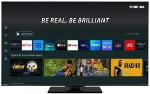 TV Toshiba 55" QLED 55QV3F63DG - 4K Ultra HD, Smart TV VIDAA, Escalador 4K, 20 W