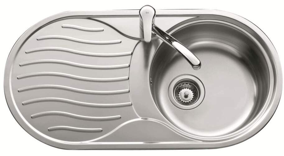 Fregadero Teka  DR-80 1C1E REVERSIBLE 10110005 - Reversible, plata