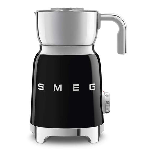 Espumador de leche Smeg MFF11BLEU - 500 W, 8 funciones, Inox, Negro