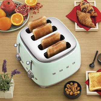 TOST. SMEG TSF03PGEU VERDE CLARO,1500W 4 RANURAS
