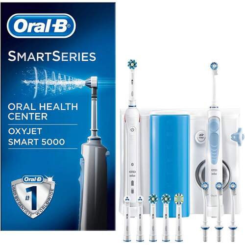Cepillo + Irrigador Oral Oxyjet Smart 5000 - Bluetooth y App, Cabezales Recambio
