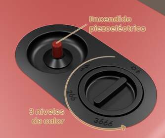 ESTUFA GAS ARTICA AEI4200BR INFRAR 4200W BURDEOS
