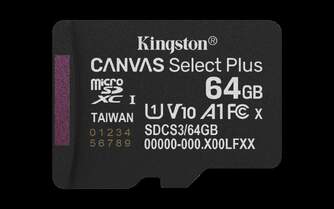 TARJ. MEM. KINGSTON CANVAS 64 GB   ADAPTADOR
