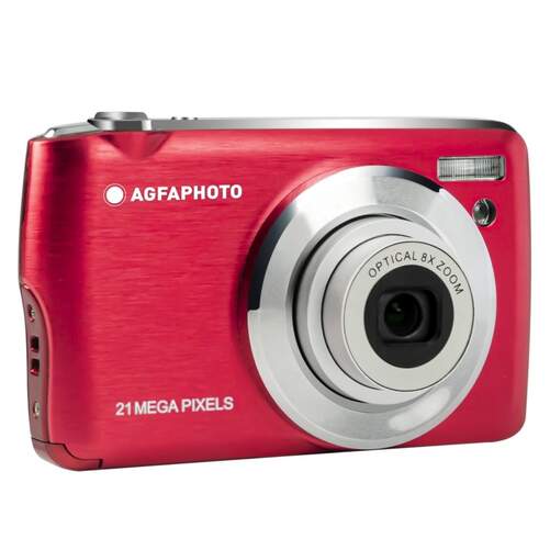 C&aacute;mara Agfa DC8200 Roja - 21MP, Zoom 8x, Pantalla TFT 2.7", Fotos y V&iacute;deo FullHD, Admite Tarjeta SD
