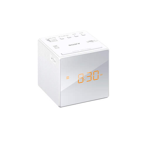 Radio despertador Sony ICFC1W Blanco - Pantalla LED, Radio AM/FM, función Snooze