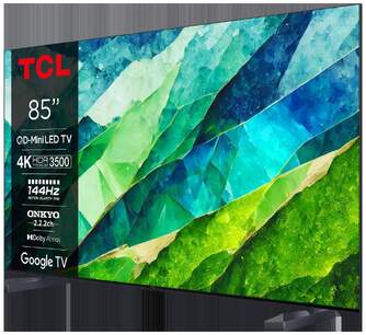 TV TCL 85%%%quot; 85C855 UHD MINILED QLED GOOGLETV 144HZ