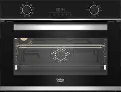 Horno compacto Beko BBCM13300XC - Clase A, 48 L, Inox, Negro