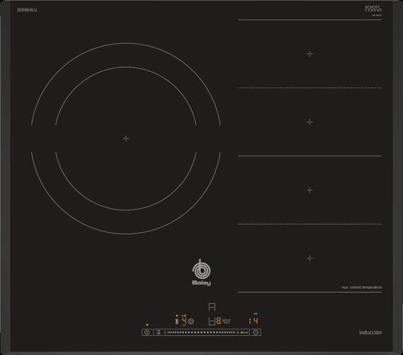 Placa Inducción Balay 3EB969LU - 2 Zonas (1 Flexinducción + 1 Gigante 28cm), Función Sprint