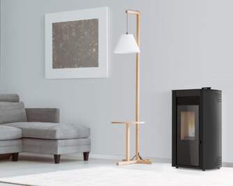 ESTUFA A PELLET RED POD FIRST 12KW BLACK (CANALIZA