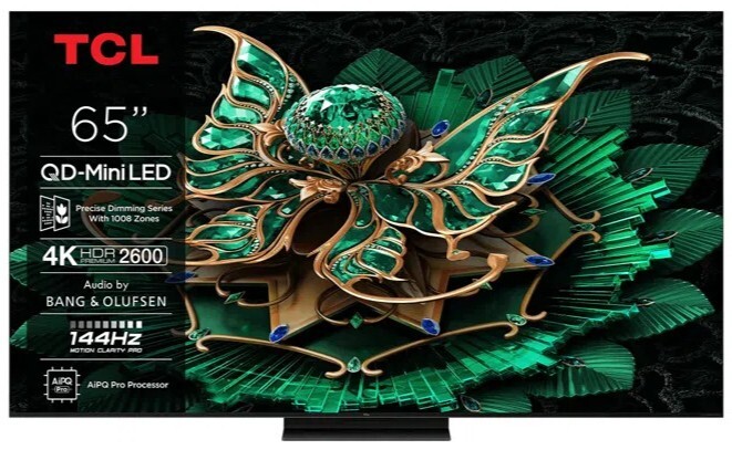 TV TCL 65" 65C7K - 4K Ultra HD, Google TV, 144 Hz, 80W, HDR10+